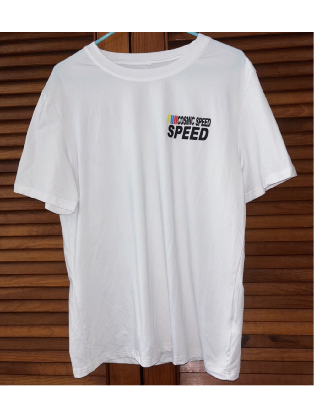 Cosmic Speed Racing Achievement Speed #43 White T-Shirt Men's M